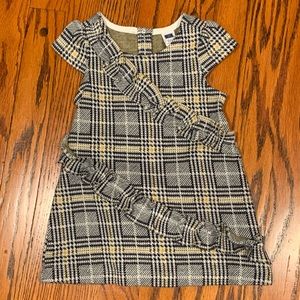 Janie and Jack Plaid Ruffle Dress holiday NWT
